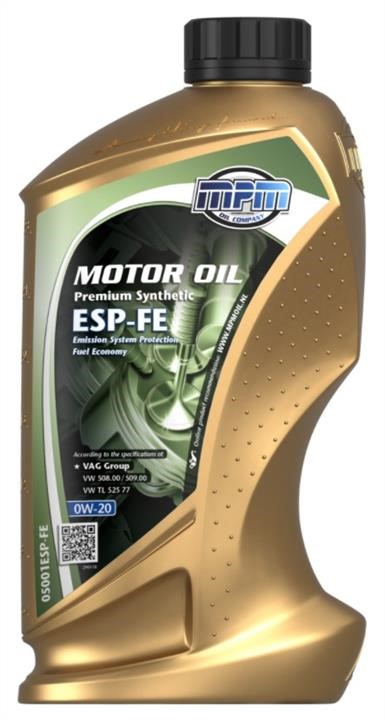 MPM Oil 05001ESP-FE Olej silnikowy MPM Oil Premium Synthetic ESP-FE 0W-20, 1L 05001ESPFE: Atrakcyjna cena w Polsce na 2407.PL - Zamów teraz!