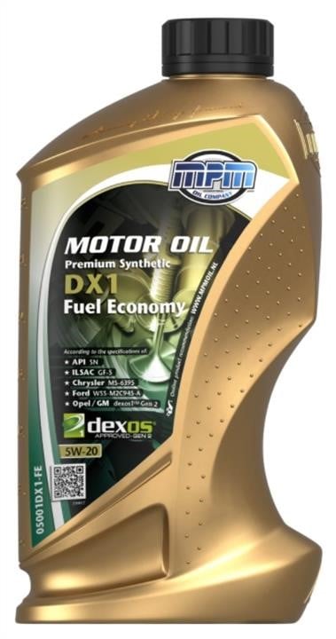 MPM Oil 05001DX1-FE Моторное масло MPM Oil Premium Synthetic DX1-FE 5W-20, 1л 05001DX1FE: Отличная цена - Купить в Польше на 2407.PL!