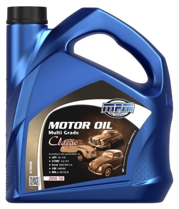 MPM Oil 01004B Моторное масло MPM Oil Multi Grade Classic 20W-50, 4л 01004B: Отличная цена - Купить в Польше на 2407.PL!