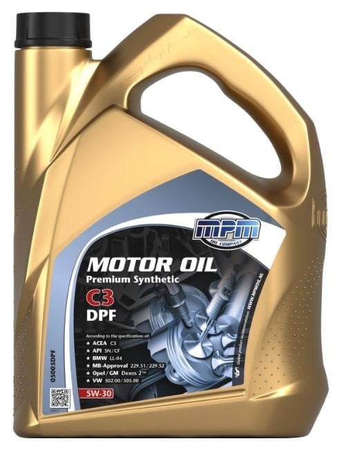 MPM Oil 05005DPF Engine oil MPM Oil Premium Synthetic C3 DPF 5W-30, 5L 05005DPF: Buy near me in Poland at 2407.PL - Good price!