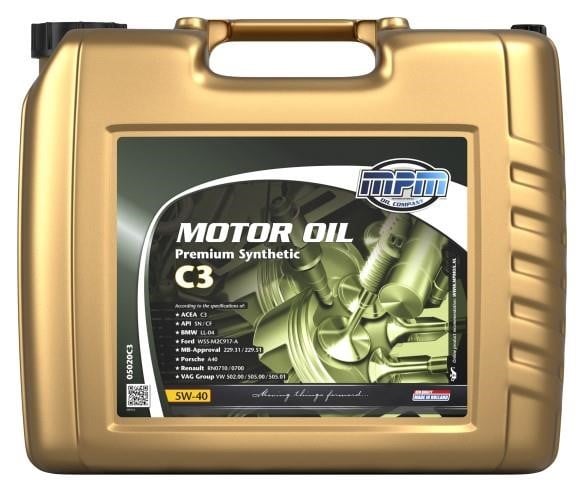 MPM Oil 05020C3 Моторное масло MPM Oil Premium Synthetic C3 5W-40, 20л 05020C3: Отличная цена - Купить в Польше на 2407.PL!