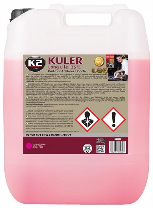 K2 W406R Antifreeze K2 G13 pink, ready to use -35, 20L W406R: Buy near me in Poland at 2407.PL - Good price!