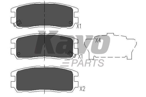 Тормозные колодки дисковые передние, комплект Kavo parts KBP-3502