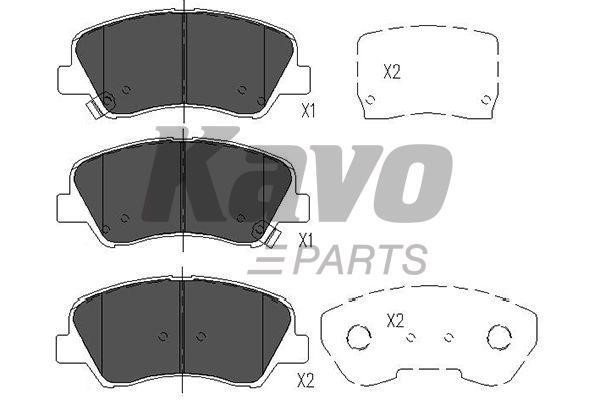 Kavo parts Front disc brake pads, set – price 76 PLN