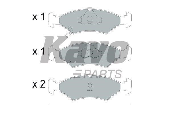 Klocki hamulcowe przód, komplet Kavo parts KBP-4026