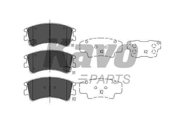 Тормозные колодки дисковые передние, комплект Kavo parts KBP-4512