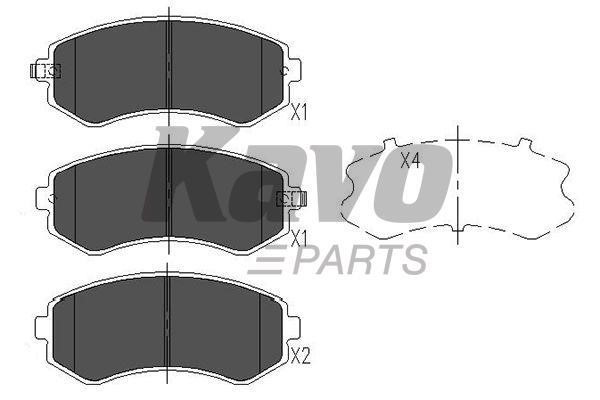 Kavo parts Rear disc brake pads, set – price 104 PLN