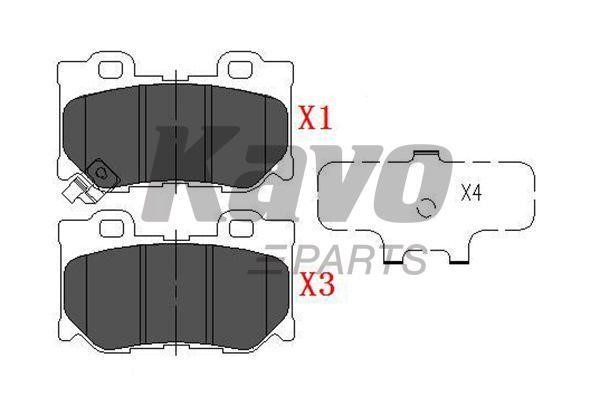 Kavo parts Тормозные колодки дисковые задние, комплект – цена 72 PLN