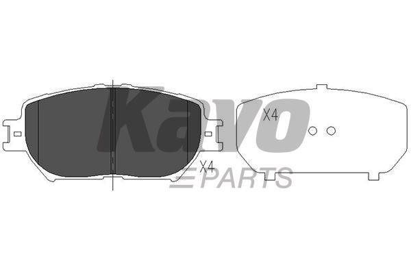Klocki hamulcowe przód, komplet Kavo parts KBP-9070
