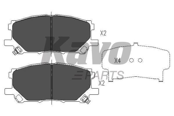 Kavo parts Тормозные колодки дисковые передние, комплект – цена 78 PLN