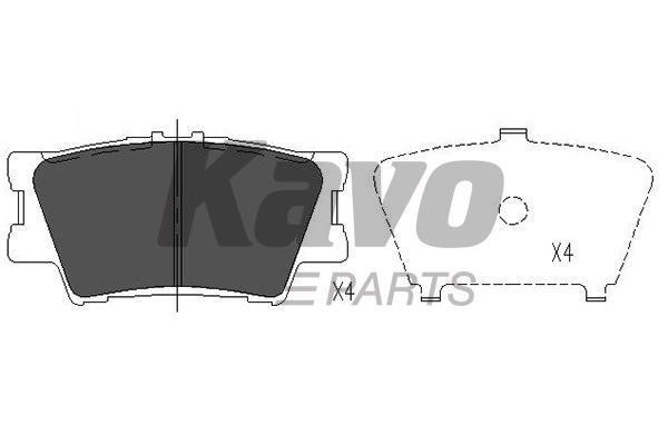 Klocki hamulcowe tylne, komplet Kavo parts KBP-9086