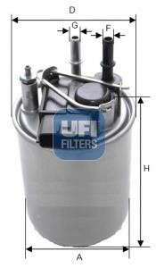 Ufi 24.104.01 Fuel filter 2410401: Buy near me in Poland at 2407.PL - Good price!