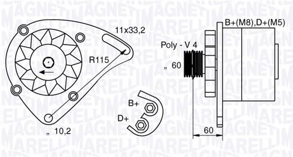 Alternator Magneti marelli 063321600010