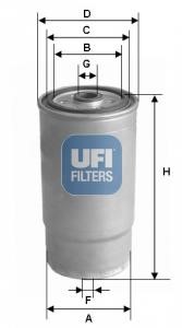 Ufi 24.468.00 Fuel filter 2446800: Buy near me in Poland at 2407.PL - Good price!