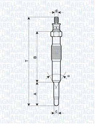 Свеча накаливания Magneti marelli 062900017304