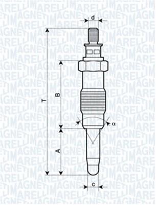 Glühkerze Magneti marelli 062583003304