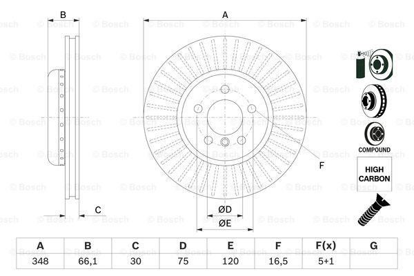 Тормозной диск Bosch 0 986 479 E16