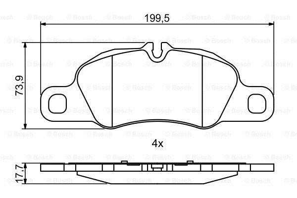 Bosch Brake pad set – price 235 PLN