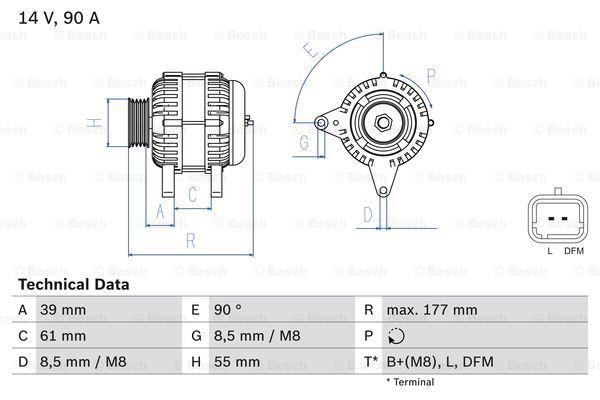Генератор Bosch 0 986 083 190