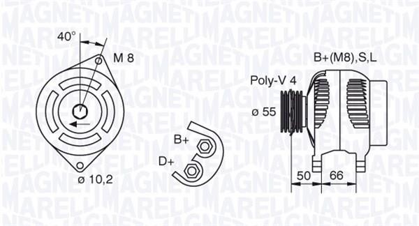 Alternator Magneti marelli 063321607010