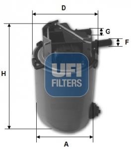 Ufi 24.095.00 Топливный фильтр 2409500: Купить в Польше - Отличная цена на 2407.PL! 2409500 Ufi Топливный фильтр