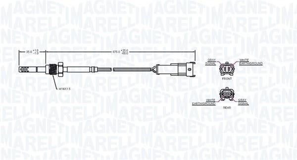 172000211010 Magneti Marelli Abgastemperatursensor