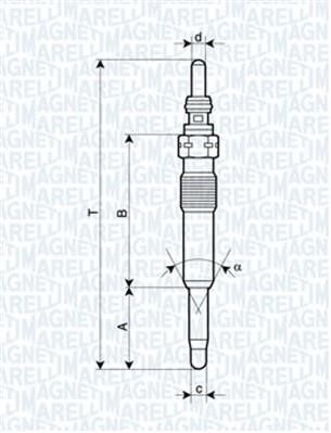 Свеча накаливания Magneti marelli 062900071304