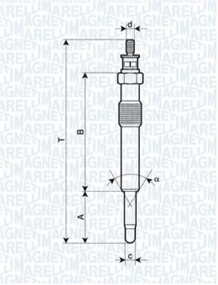 Свеча накаливания Magneti marelli 062900018304