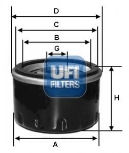 Ufi 23.628.00 Oil Filter 2362800: Buy near me at 2407.PL in Poland at an Affordable price!