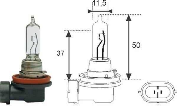 Halogen lamp 12V H9 65W Magneti marelli 002548100000