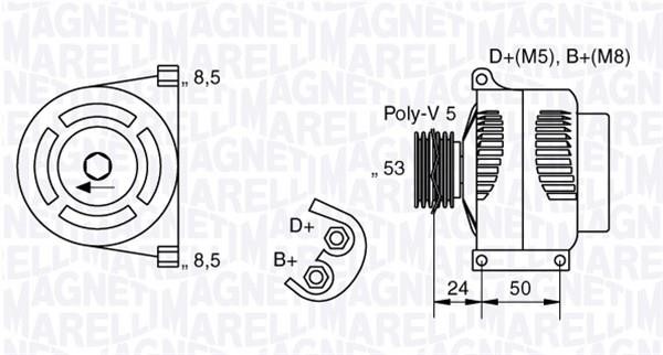 Alternator Magneti marelli 063377013010