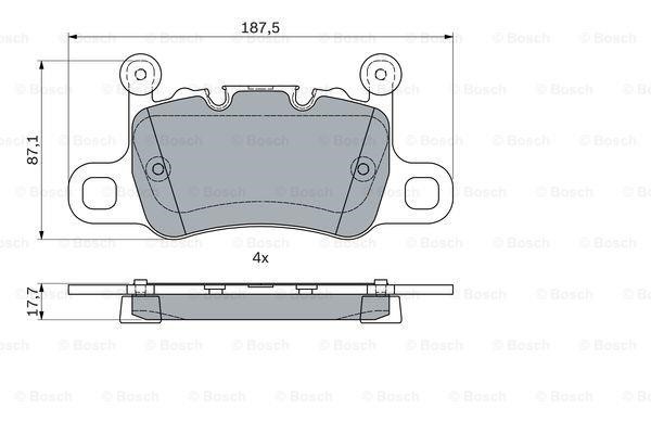 Тормозные колодки дисковые, комплект Bosch 0 986 494 794