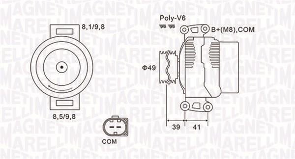 063731953010 Magneti marelli Alternator