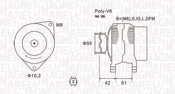 Magneti marelli 063732126010 Генератор 063732126010: Приваблива ціна - Купити у Польщі на 2407.PL!