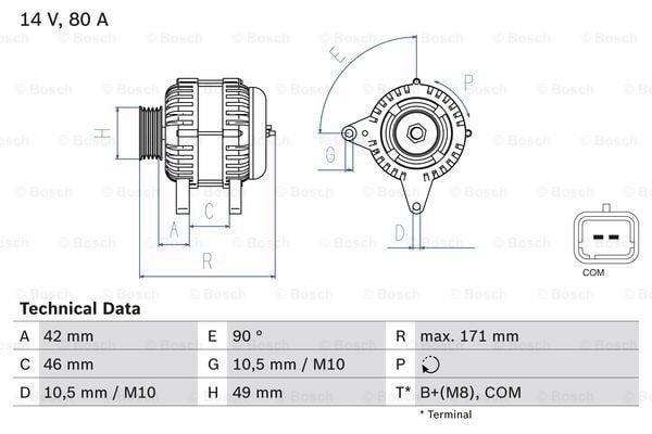 Generator Bosch 0 986 082 740