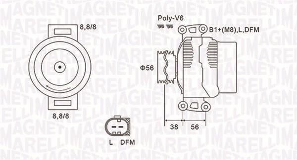 063731811010 Magneti marelli Alternator