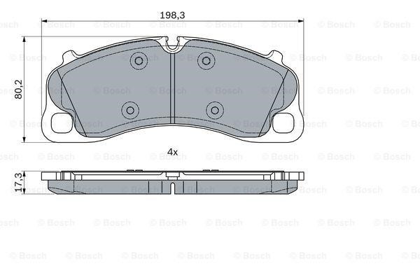 Brake pad set Bosch 0 986 494 788