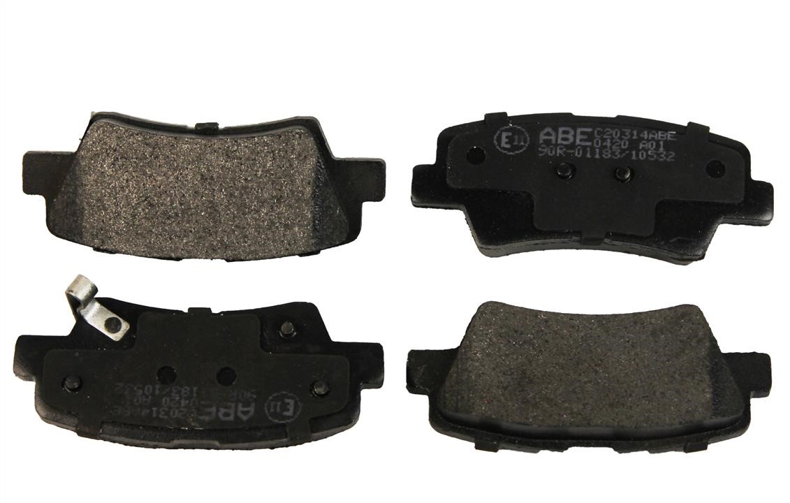 ABE C20314ABE Rear disc brake pads, set C20314ABE: Buy near me in Poland at 2407.PL - Good price!