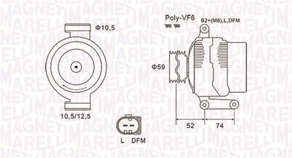 Генератор Magneti marelli 063731928010