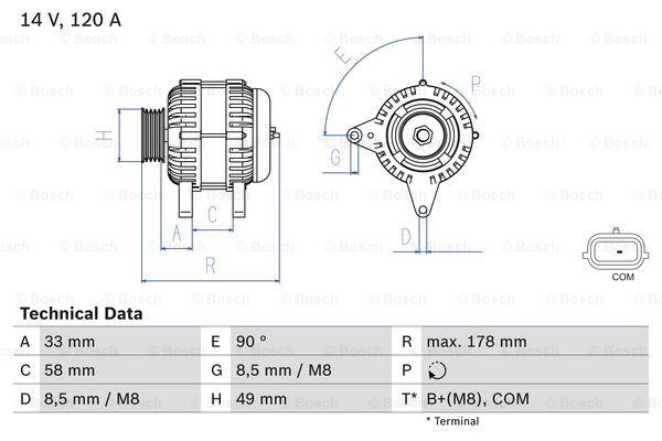 Генератор Bosch 0 986 084 100
