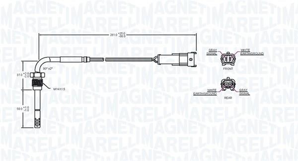 Exhaust gas temperature sensor Magneti marelli 172000047010