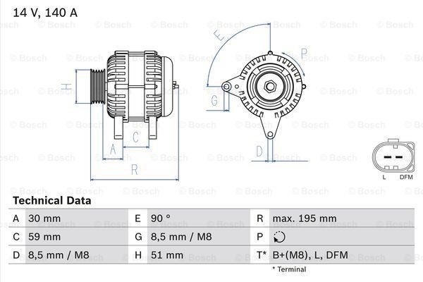 Alternator Bosch 0 986 082 230