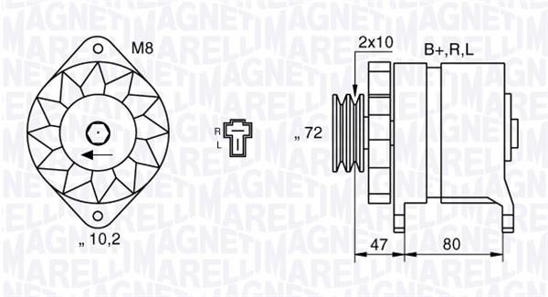 Magneti marelli 063532621010 Генератор 063532621010: Приваблива ціна - Купити у Польщі на 2407.PL!