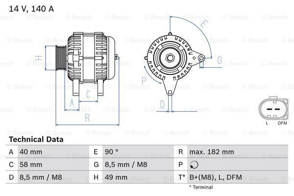 Генератор Bosch 0 986 083 050