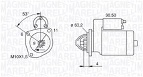 Anlasser Magneti marelli 063721057010