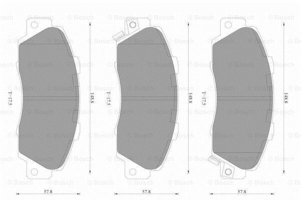 Bosch 0 986 AB3 498 Гальмівні колодки, комплект 0986AB3498: Приваблива ціна - Купити у Польщі на 2407.PL!