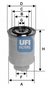 Ufi 24.465.00 Fuel filter 2446500: Buy near me at 2407.PL in Poland at an Affordable price!