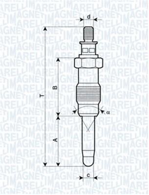 Magneti marelli 062587001304 Glow plug 062587001304: Buy near me at 2407.PL in Poland at an Affordable price!