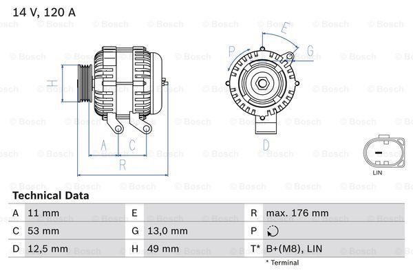 Генератор Bosch 0 986 082 220