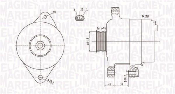 063731800010 Magneti marelli Alternator